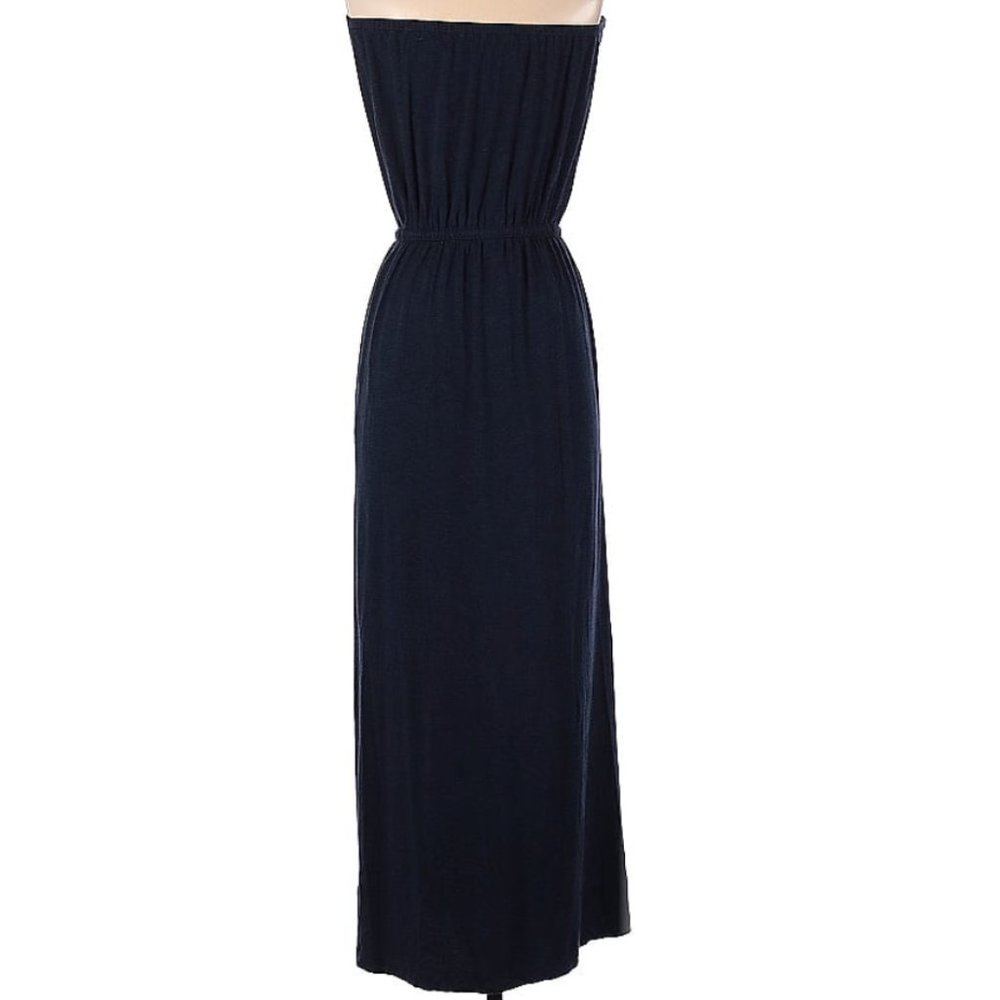 J CREW charcoal gray strapless maxi dress modal vacation XS extra small - Picture 2 of 2